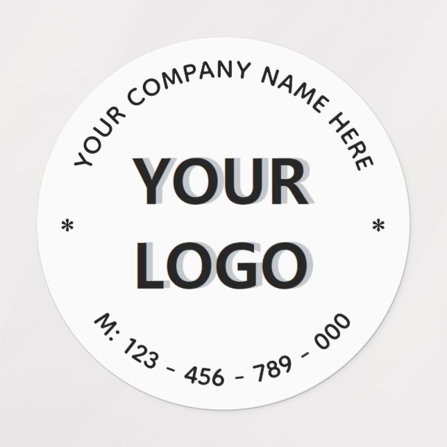 Personalised Your Business Logo Labels Example (Design 1)
