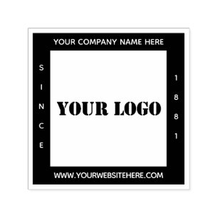 Personalised Your Business Logo Name Modern Colour Self-inking Stamp