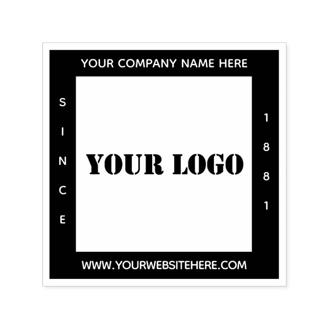 Personalised Your Business Logo Name Modern Colour Self-inking Stamp (Design)