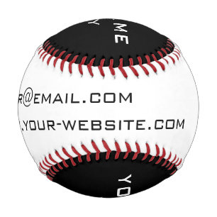 Personalised Your Business Name Text Info Baseball