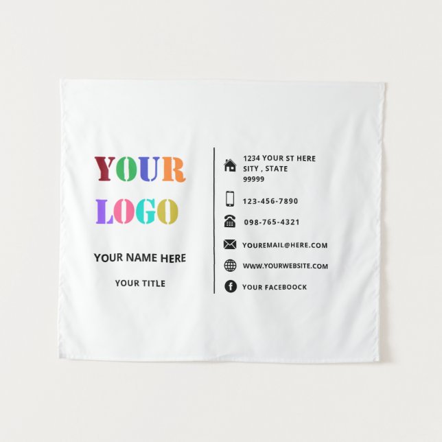 Personalised Your Business Promotional Tapestry (Front (Horizontal))