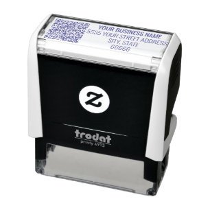 Personalised Your Business QR Code Address Stamp