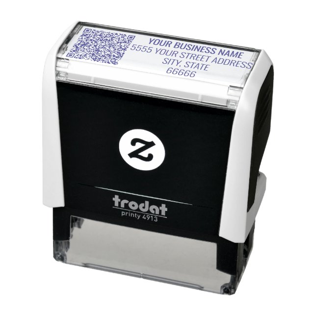 Personalised Your Business QR Code Address Stamp (Product)