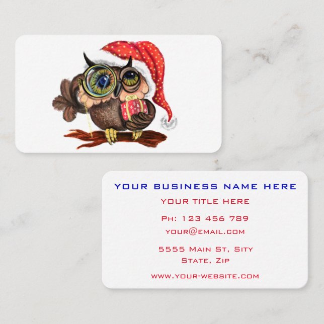 Personalised Your Christmas Business Cards Example (Front/Back)
