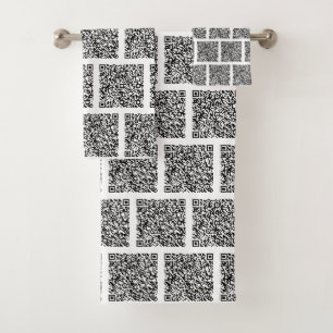 Personalised Your Custom QR Code Bath Towel Set