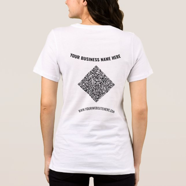 Personalised Your Custom Text and QR Code Business Tri-Blend Shirt (Back)