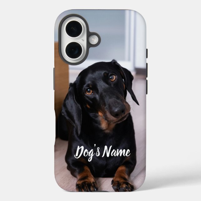 Personalised your Dachshund Dog Photo & Name Case-Mate iPhone Case (Back)