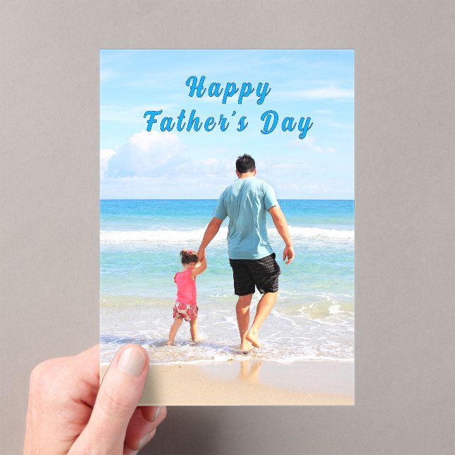 Personalised Your Dad Photo Father's Day Card Acrylic Invitations (Insitu (Handheld))