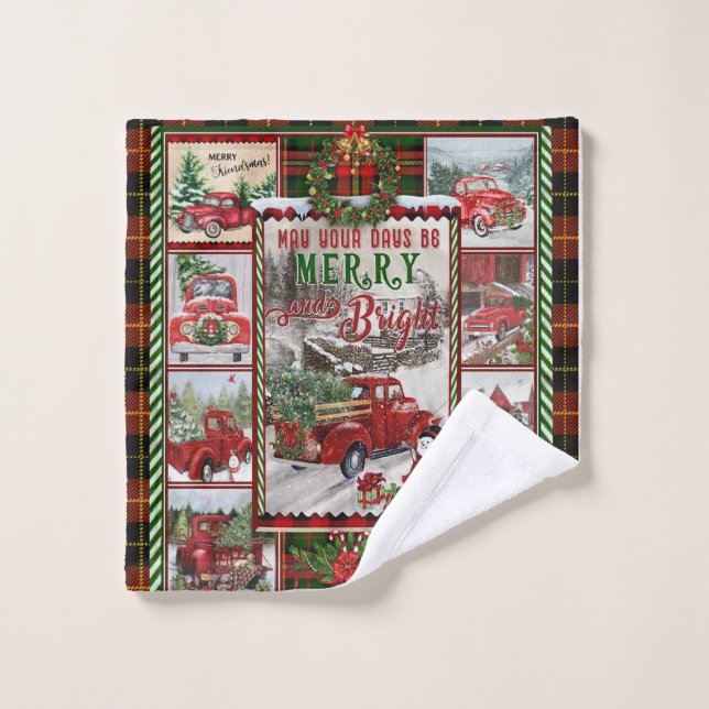 Personalised Your Day Merry And Bright, Christmas Wash Cloth (Wash Cloth)