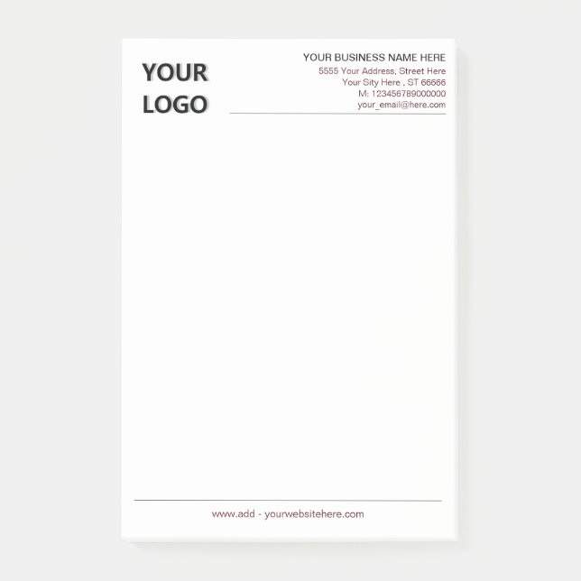 Personalised Your Design Business Post-it® Notes (Front)