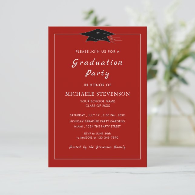 Personalised Your Design Graduation Invitations (Standing Front)