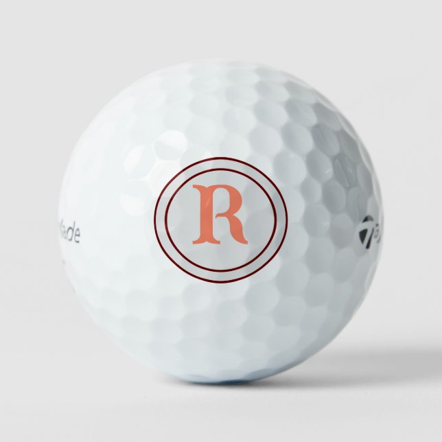 Personalised your fast name monogram company logo  golf balls (Front)