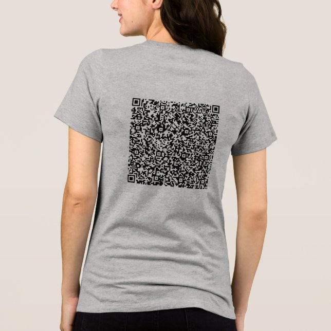 Personalised Your Funny QR Code Tri-Blend Shirt (Back)
