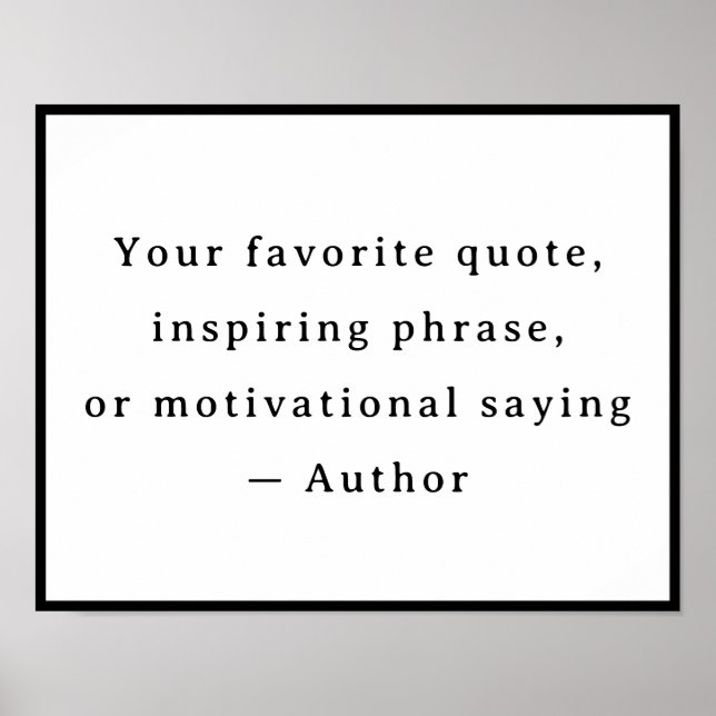Personalised  Your Funny Quote – Create Your Own Poster (Front)