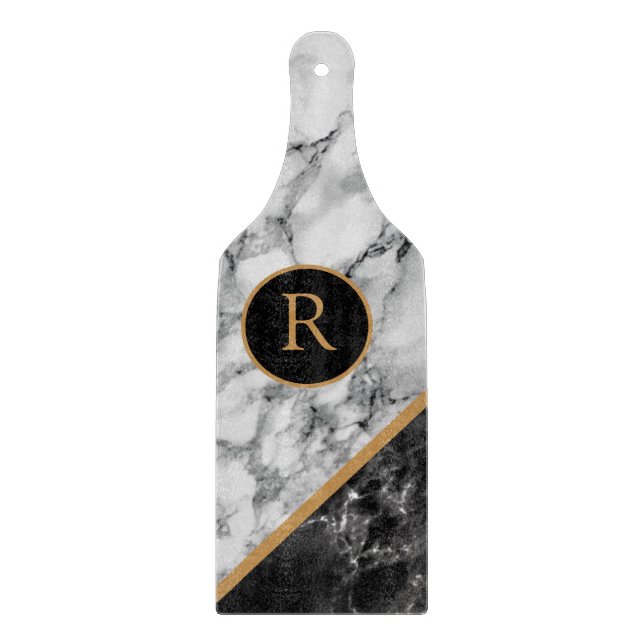 Personalised Your Letter Marble Cutting Board (Front)