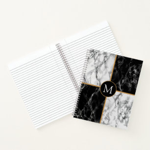 Personalised Your Letter Notebook Marble Design
