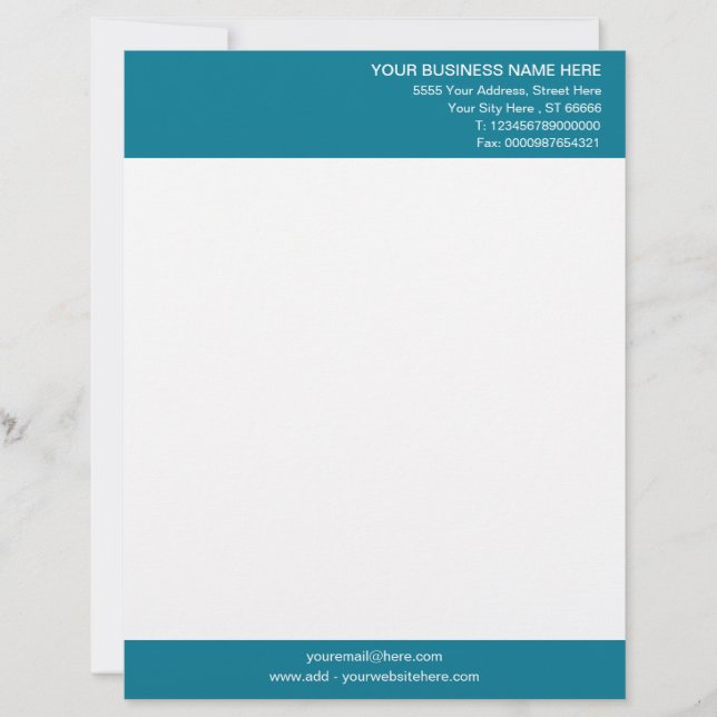 Personalised Your Letterhead Custom Colours - Font (Front)