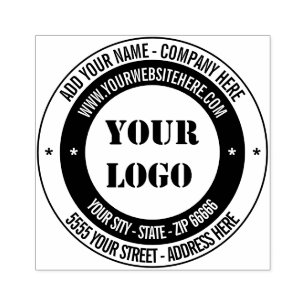 Personalised Your Logo Address Name Website Stamp