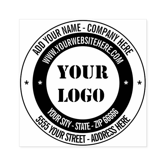 Personalised Your Logo Address Name Website Stamp (Imprint)