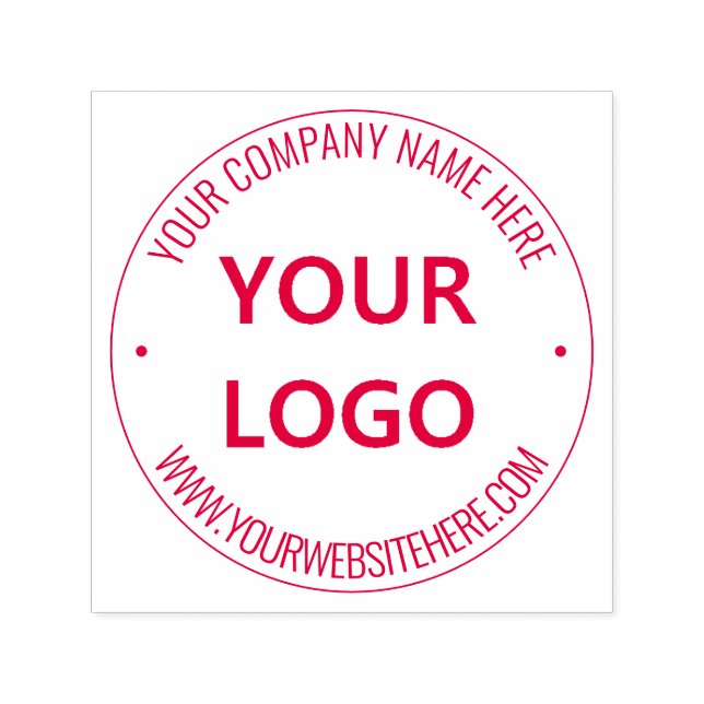 Personalised Your Logo and Custom Text Round Stamp (Design)