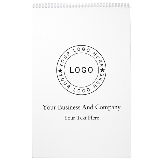 Personalised your Logo and Text Calendar (Cover)