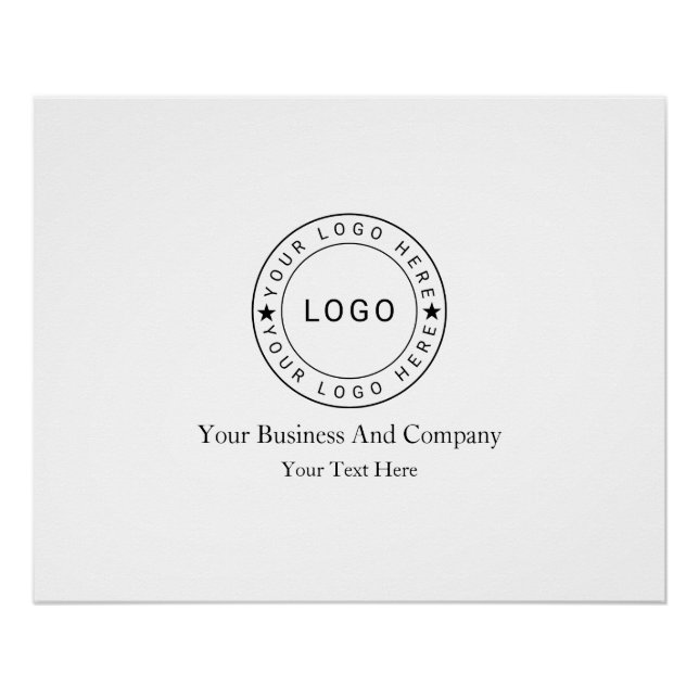 Personalised your Logo and Text Poster (Front)