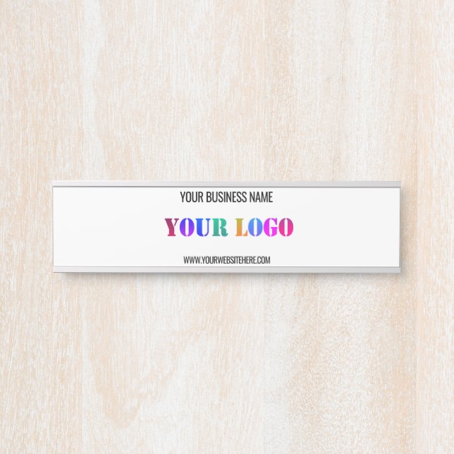 Personalised Your Logo Info Name Door Sign Example (Front)