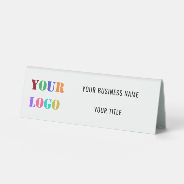 Personalised Your Logo Name Info Table Tent Sign (Front)