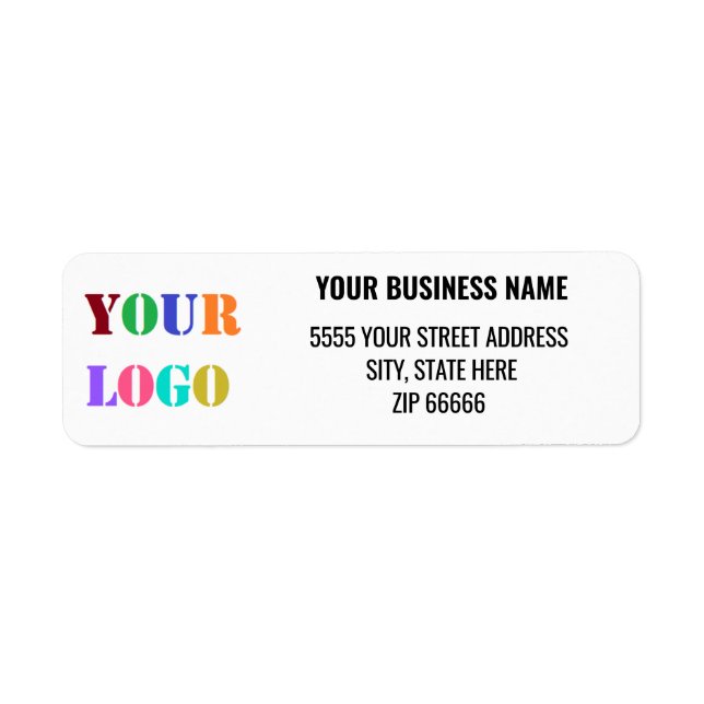 Personalised Your Logo Name Return Address Labels (Front)
