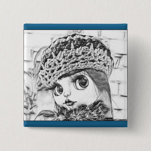 Personalised your logo text space name company edi 15 cm square badge (Front)