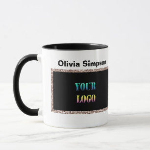 Personalised your logo text space name company edi mug