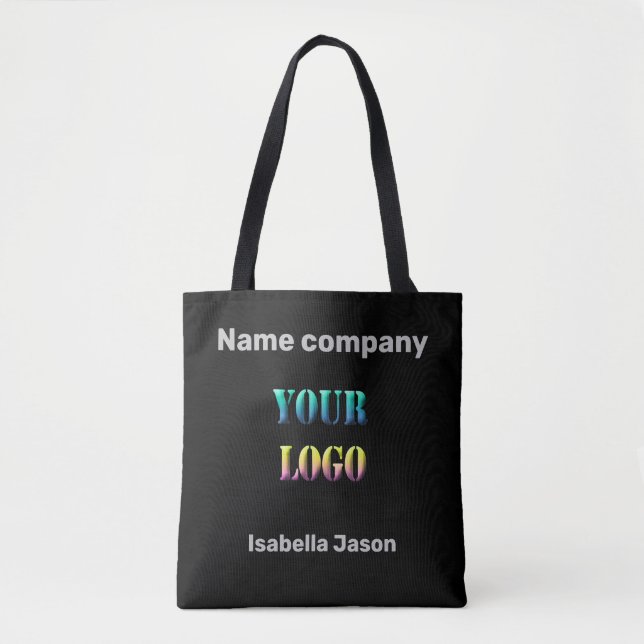Personalised your logo text space name company edi tote bag (Front)