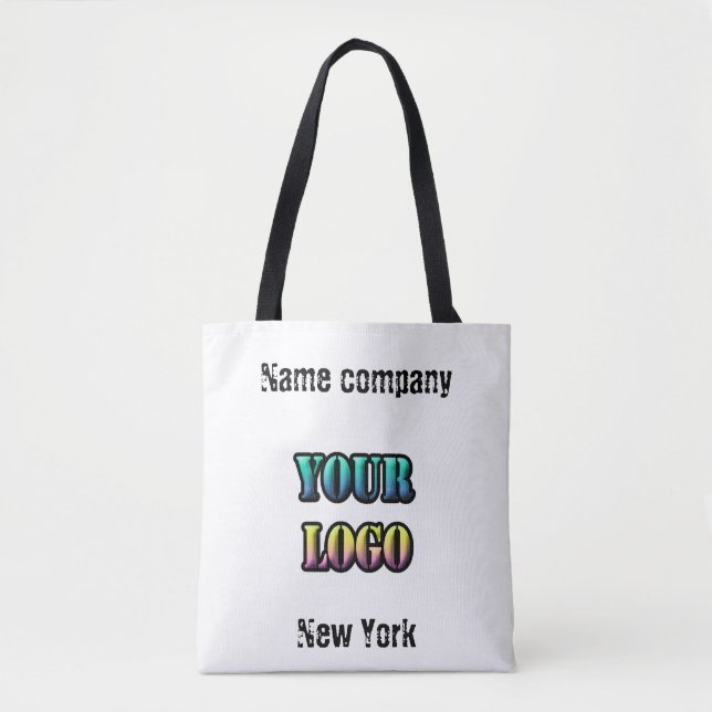Personalised your logo text space name company edi tote bag (Front)