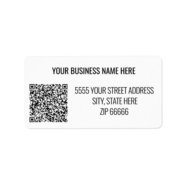 Personalised Your Name Address QR Code Label (Front)