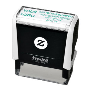 Personalised Your Name Address Stamp with Logo