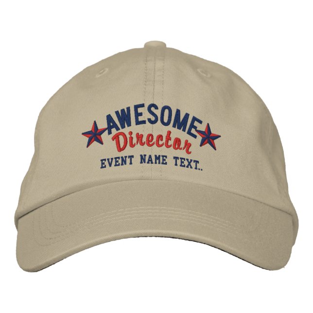 Personalised Your Name Awesome Director Embroidery Embroidered Hat (Front)