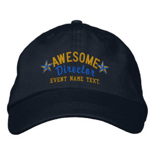 Personalised Your Name Awesome Director Embroidery Embroidered Hat
