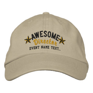 Personalised Your Name Awesome Director Embroidery Embroidered Hat