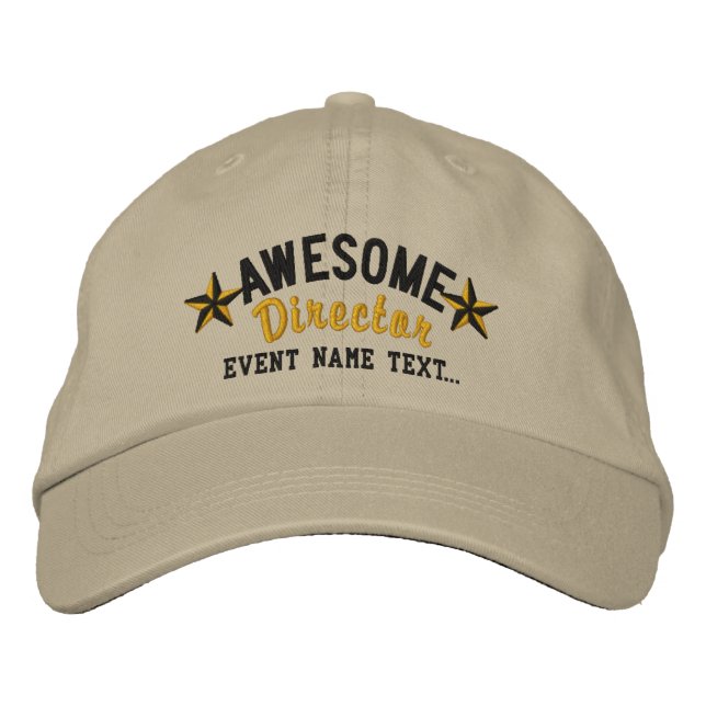Personalised Your Name Awesome Director Embroidery Embroidered Hat (Front)