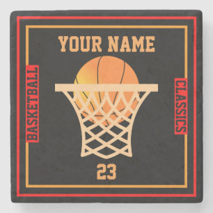 Personalised YOUR NAME Basketball Stone Coaster
