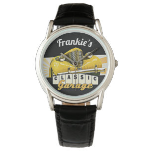Personalised   Your Name   Classic Car Garage Watch
