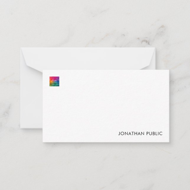 Personalised Your Name Company Logo Simple Card (Front)