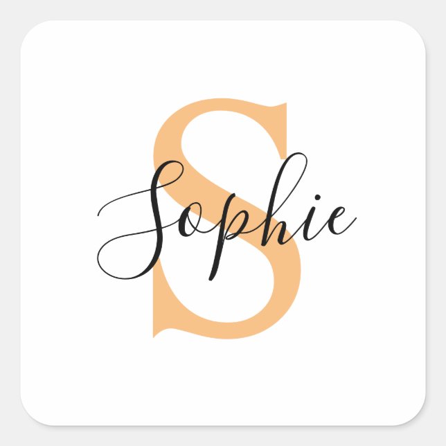 Personalised Your Name, Custom Name, Birthday Gift Square Sticker (Front)