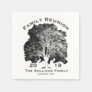 Personalised Your Name Family Reunion Oak Tree Napkin