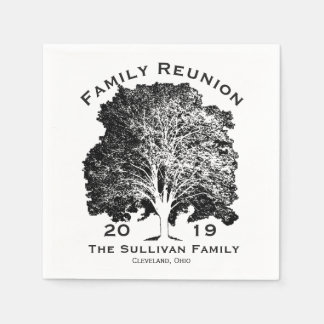 Personalised Your Name Family Reunion Oak Tree Napkin