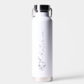 Personalised Your Name Floral Water Bottle (Front)