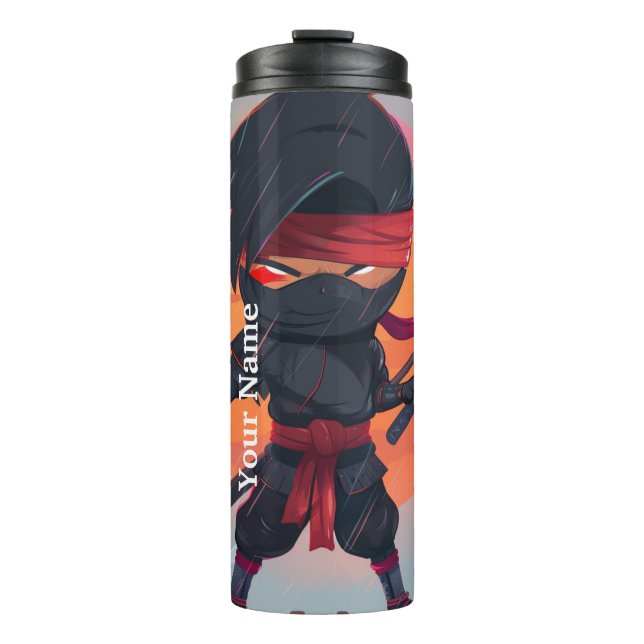 Personalised Your Name Ninja Boy Thermal Tumbler (Front)