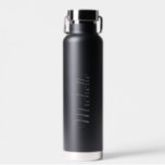 Personalised Your Name Script Black Wedding  Water Bottle<br><div class="desc">Add your name to this water bottle for a personalised wedding favour,  bridal party gift or just for everyday use!</div>