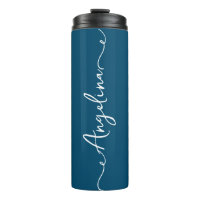 Personalised Your Name Script Navy Wedding