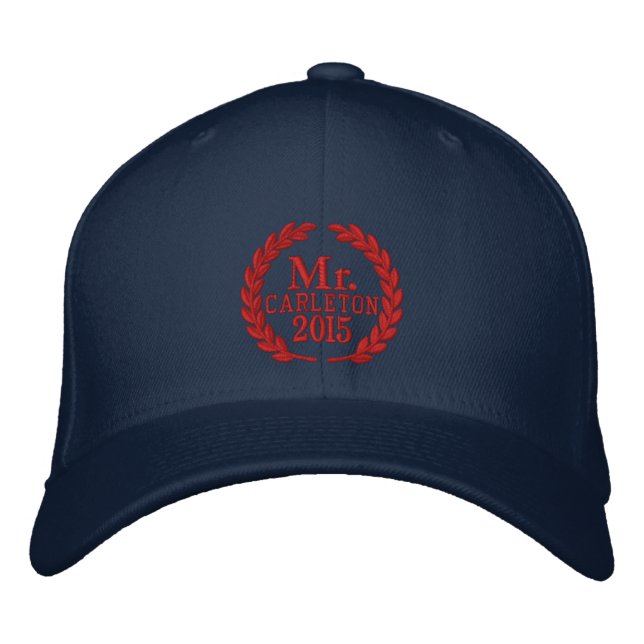 Personalised Your Name Year for Mr. Embroidery Embroidered Hat (Front)
